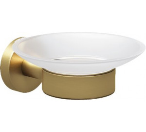 JABONERA INOX 304 CON PLATO “NIMBUS SERIES” ORO SATINADO