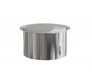 PAPELERA ENCIMERA CON TAPA INOX BRILLANTE