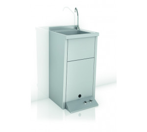 LAVAMANOS REGISTRABLE CON PEDESTAL, DOS AGUAS