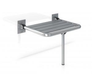 ASIENTO ABATIBLE CON PATA ACERO INOX SATINADO