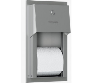 DISPENSADOR DOBLE ROLLO ENCASTRADO INOX 304 SATINADO