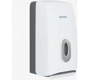 DISPENSADOR 2 ROLLOS/TOALLITAS ABS BLANCO